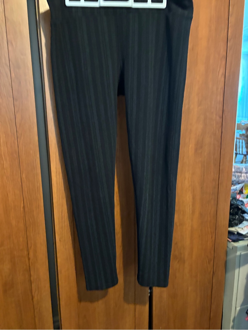 Men's Black Pinstripe Dress Pants